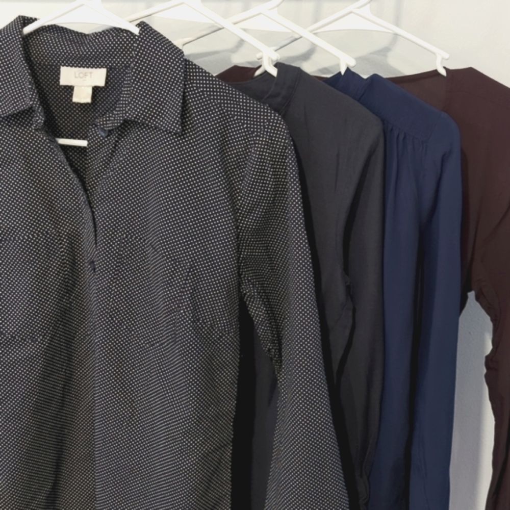 LOFT wear-to-work blouse bundle, size XS